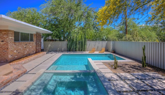 Peaceful Mid-Century Retreat with Pool and Hot Tub