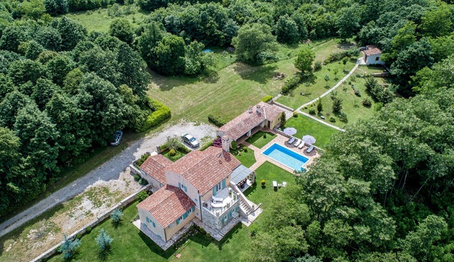 Peaceful,relaxing Villa with pool sorrounded with lime trees,plants and forest