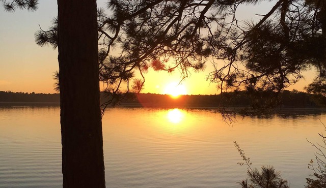 Peaceful Vintage 1920's Lakefront Red Log Cabin