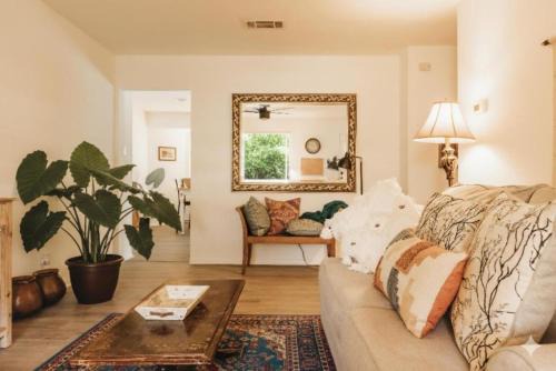 Peaceful Wabi-Sabi SoCo Stay with Workspace & Patio