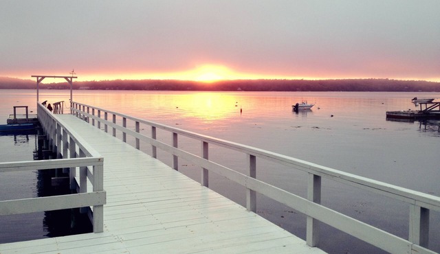 peaceful water front escape