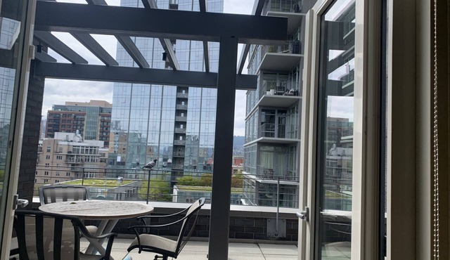 Pearl District, Penthouse Terrace Unit- 2 decks , 1 block from Fields park,