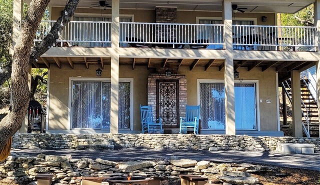 Pebble Beach Lakehouse Oasis with Medina Lake Views!