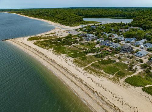 Peconic Sound Beach Home: Backyard & Vineyards