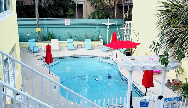 Penguins on the Beach | 2BR Steps to Beach & Downtown w/pool | Unit 5