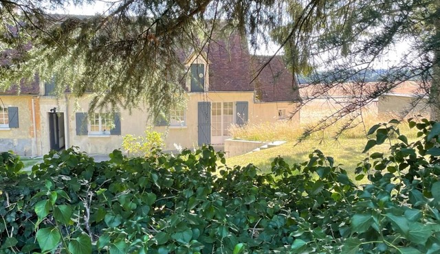 Perche house surrounded by greenery at the edge of the wood, rémalard, golden triangle