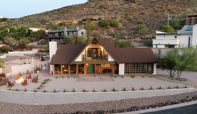 Perched Mountain Home with a Hot Tub + City Views