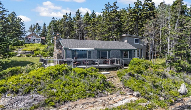 Perched on the rugged cliffs of beautiful Bailey Island.