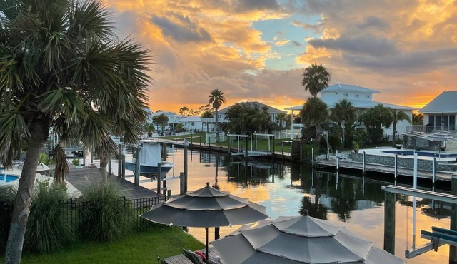 Perdido Key Waterfront Home with dock on canal and Gulf right across the street