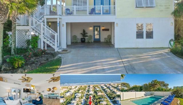 Perfect Beach House (2min walk) with Heated Pool and Hot Tub! 4 bed/3 bath with