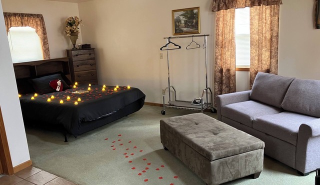Perfect couple's retreat or family getaway less than an hour from Lake Michigan!