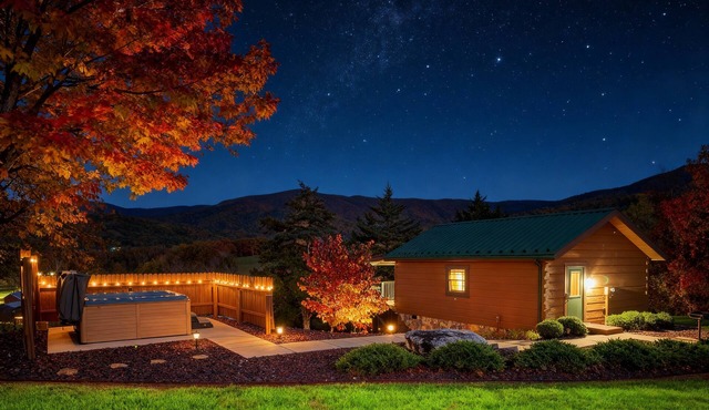 PERFECT Couples LURAY Log Cabin #8 Hot Tub Stone Fireplace Mountain Views