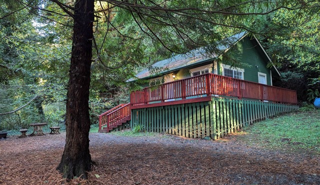 Perfect home base for all things "Redwoods"! Space to park boat. Dog friendly.