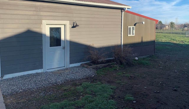 Perfect low key location, minutes from the airport. On the outskirts of town.