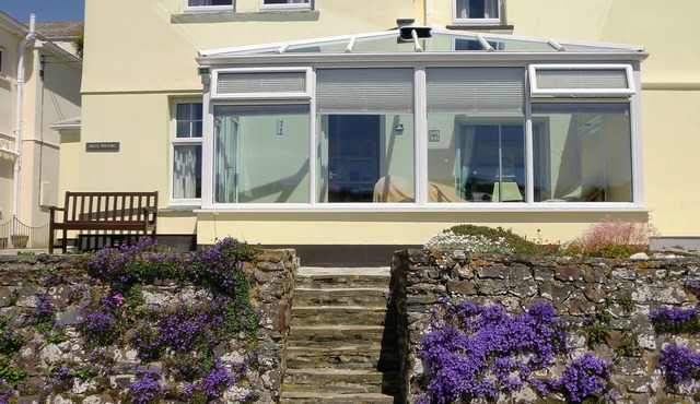 Perfect south facing cottage overlooking Mevagissey Harbour and across the bay.