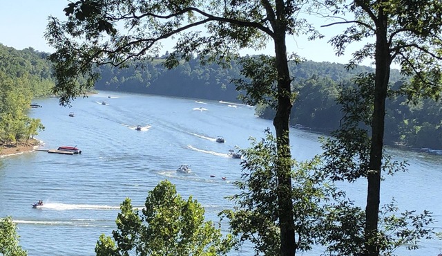 PERFECT spot! Breathtaking views of Rough River from wrap-around covered decks