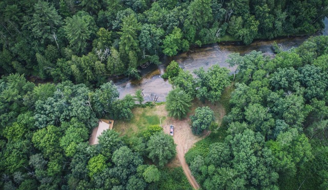 Perfect spot to Fish, Canoe, and Kayak along the Pere Marquette River