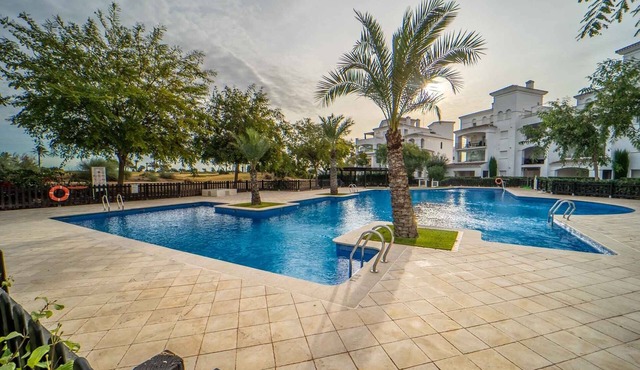 Perfectly located very rare 2 bedroom 2 bathroom ground floor poolside apartment