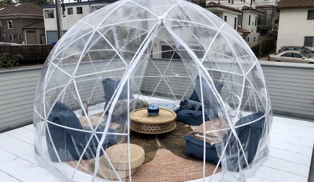 Perfectly located, Modern, custom built casita w/AC & rooftop igloo sunset deck