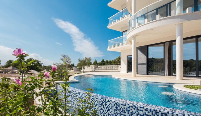 PERLA RESORT LUXURY APARTMENTS LOCATED ON CHARMING BEACH IN ROGOZNICA CROATIA