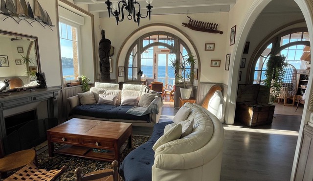 Perros Guirec, villa on a cliff, near Trestraou beach and town center