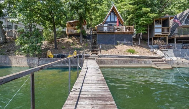 Pet Friendly A Frame w/Private Dock, Kayak & Great Lake Views