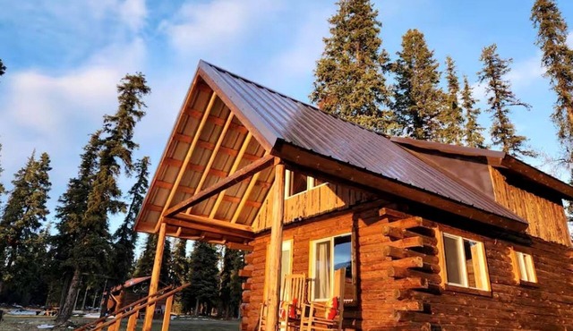 Pet Friendly Alaskan Cabin for Mountain Glamping in Wrangell St. Elias National Park and Preserve