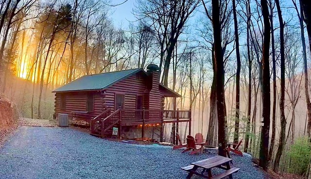 Pet-Friendly Cabin in the Woods w/HOT TUB! Secluded, Cozy, 2,000' Up!
