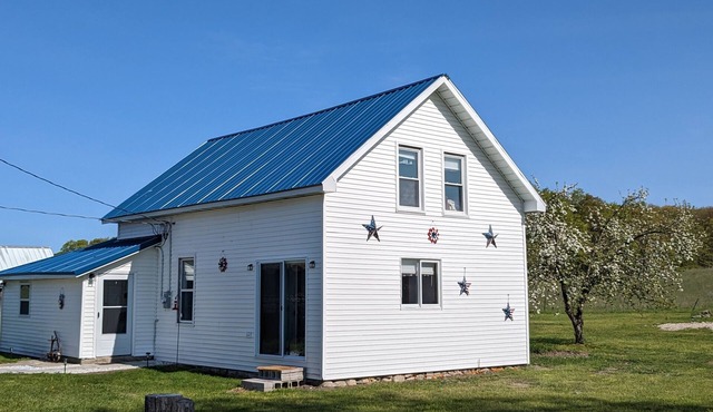 Pet-friendly family farm near inland and big lakes for summer fun & star gazing