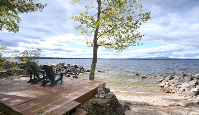 Pet-Friendly Waterfront Retreat with Dock & Sandy Beach on Frye Island