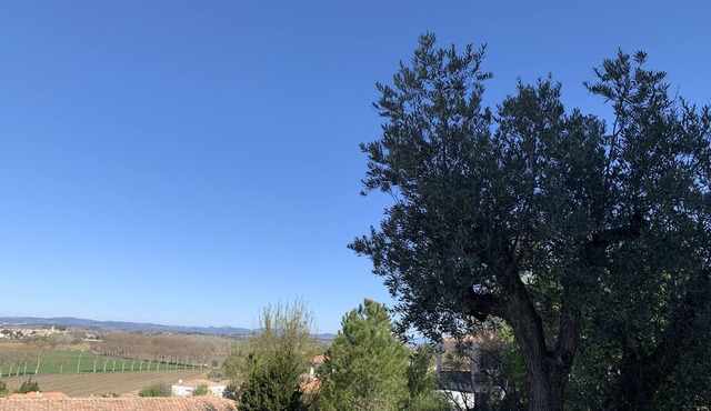 PEZENAS beautiful T2 OF 55M2 18 Min from beaches and lake with garden and beautiful view