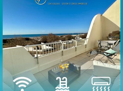 PGH N5-25m de la plage, Vue Mer, Piscine, Parking