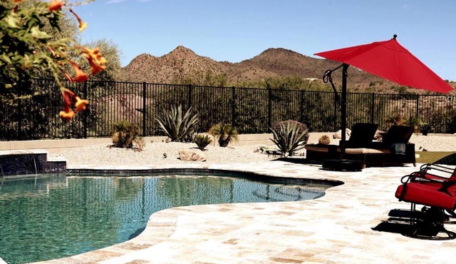 Phoenix Home with heated pool, desert views & hot tub