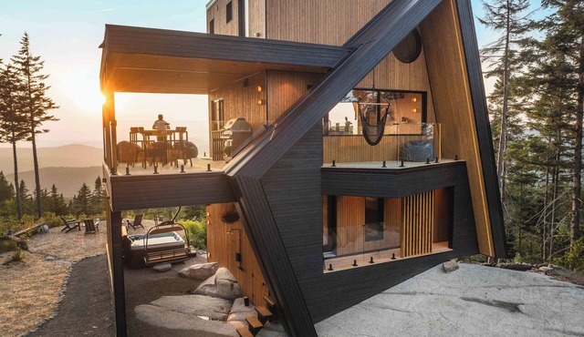 Phoenix mnt cAbin with panoramic views & Spa 30min from Quebec City