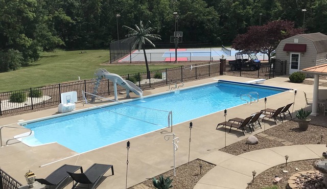 PICKLEBALL, Heated Pool, Game Room, Outdoor Oasis, Tennis, Basketball, & woods!
