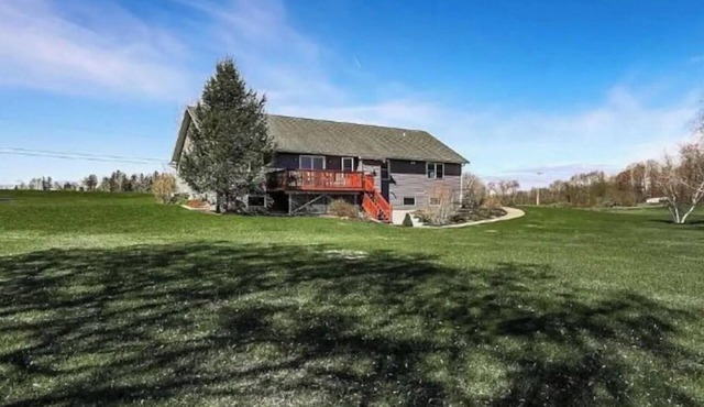 Picture perfect views next to lake and trails