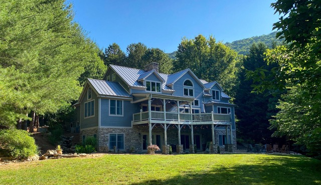 Pine Hollow | Mountain Lodge Near Asheville | Pool, Hot Tub, Fire Pit, Game Room | Event-Friendly