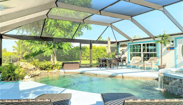 Pine Island Beach House! *Gulf Access, Heated Pool, Hot Tub & Boat Dock*