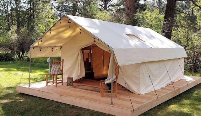 Pioneer Wall Tent, "Pioneer" Wall Tent by the Stream
