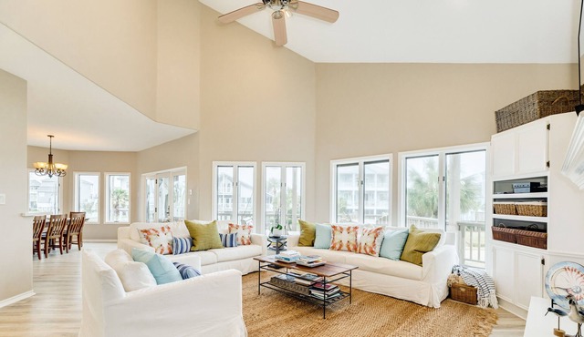 Pirivate Beachside Home w/ Gulf Views, Wrap-Around Deck, Bright & Airy Interior
