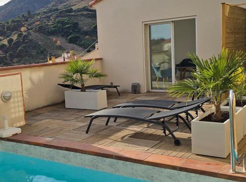 Piscine chauffée privative au Nid de Paulilles