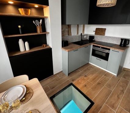 Piscine chauffée, Rouen centre, Maison atypique