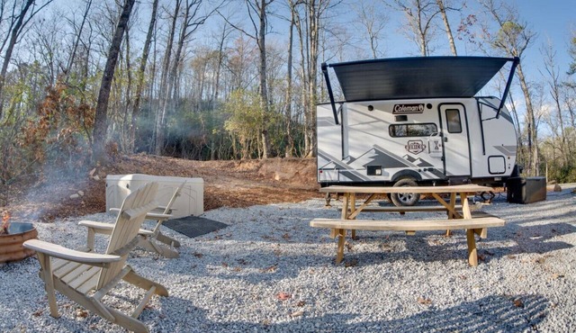Pisgah Camper Hot Tub & Fire Pit
