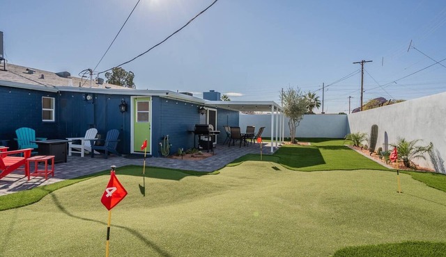 Play on the putting green, and enjoy quality time at this amazing home
