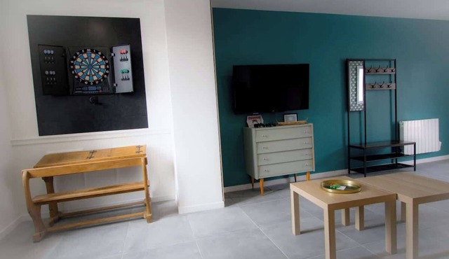 Player #1, wifi, jeux, parking, 4 pers, lave linge