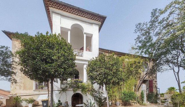 Pleasant apartment with colorful tiled floor and large terrace.