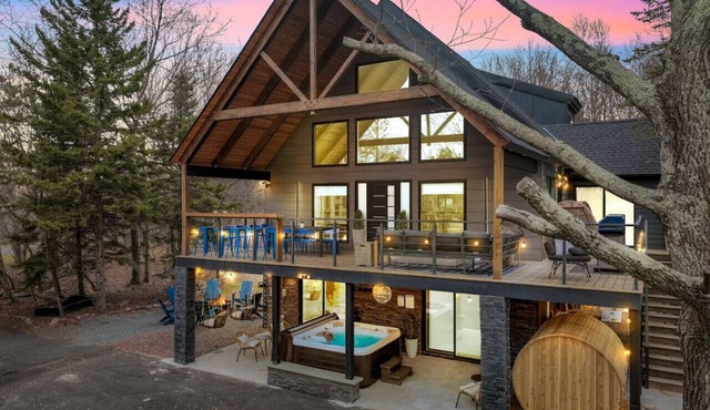 Pocono Family Retreat | Hot Tub, Sauna, Sleeps 14