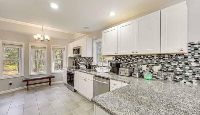 Poconos Family Home by Stream w/Hot Tub!