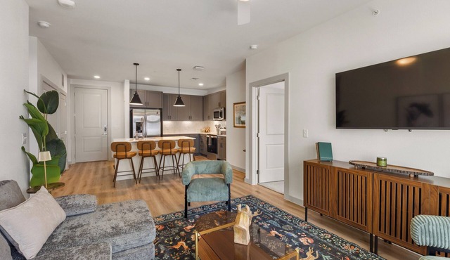 Polished Contemporary 2BR 2BA | Private Balcony