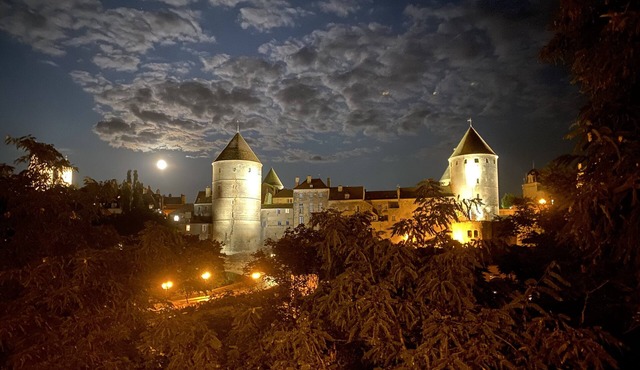 Pont Pinard building and its pink granite.